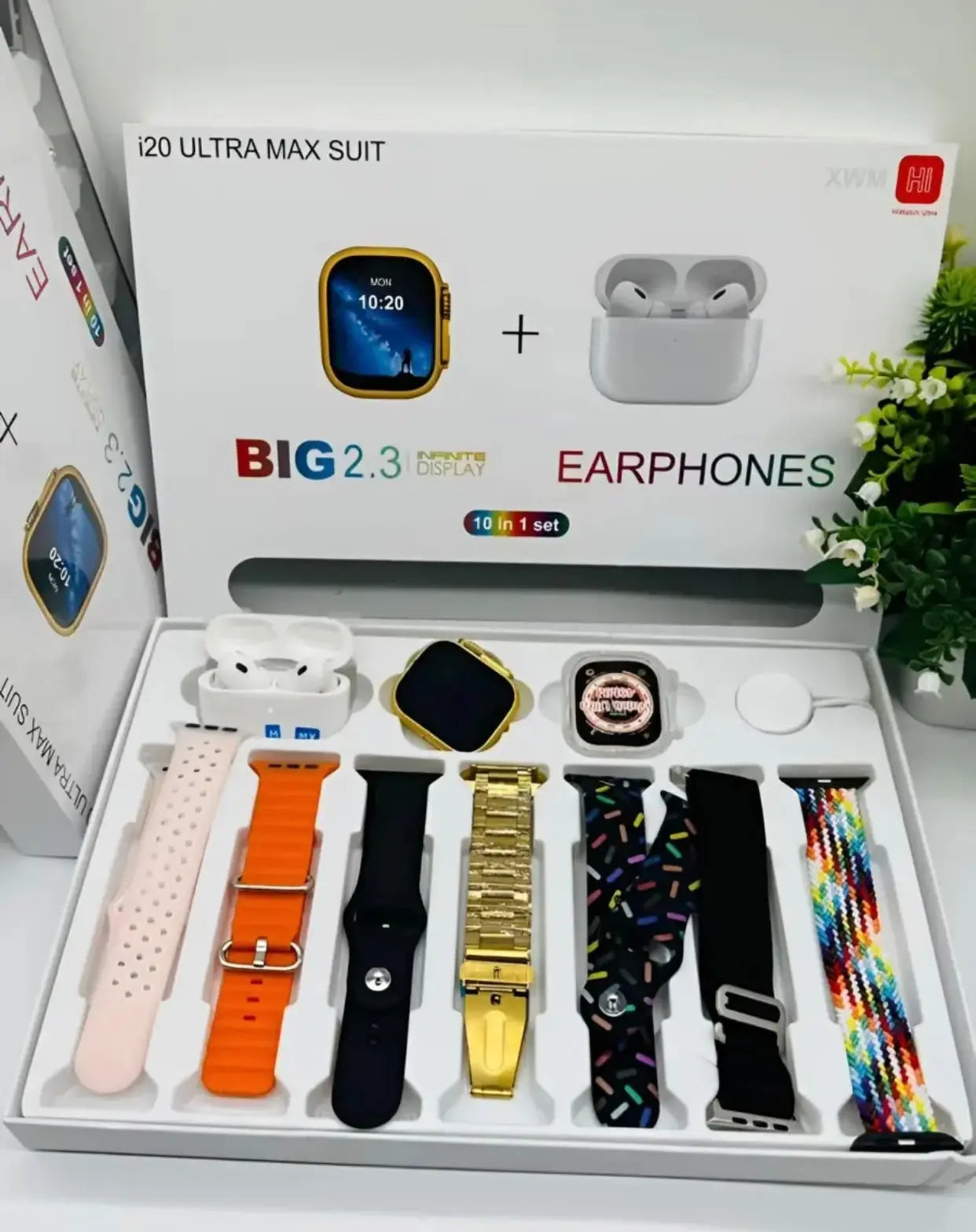 10 IN 1 WATCH ULTRA WATCH| AIRPODS | COVER | 7STRAPS |  HARGER
