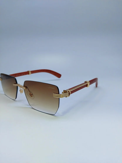 Cartier Golden Wood Glasses